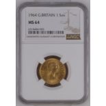 1964 Gold Sovereign NGC MS 64