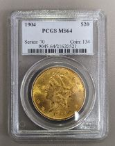 United States 1904 Gold 20 Dollars Liberty Head - Double Eagle PCGS MS64