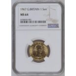 1967 Gold Sovereign NGC MS 64