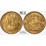 1895 S Gold Sovereign PCGS MS63