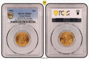 1964 Gold Sovereign PCGS MS65