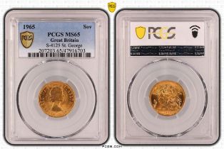 1965 Gold Sovereign PCGS MS65