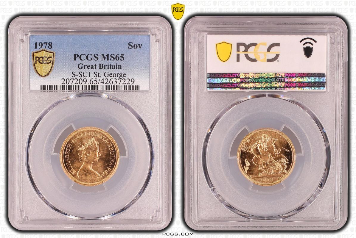 1978 Gold Sovereign PCGS MS65