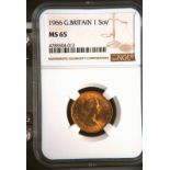 1966 Gold Sovereign NGC MS 65