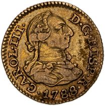 Spain 1788 MM Gold 1/2 Escudo Carlos III Very fine