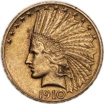United States 1910 Gold 10 Dollars Indian Head - Eagle About uncirculated