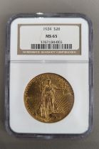 United States 1924 Gold 20 Dollars NGC MS 65