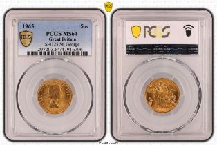 1965 Gold Sovereign PCGS MS64