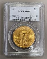 United States 1927 Gold 20 Dollars Saint-Gaudens; Double Eagle PCGS MS65