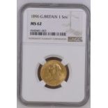 1896 Gold Sovereign NGC MS 62