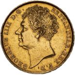 1823 Gold 2 Pounds (Double Sovereign) Extremely fine, ex jewellery