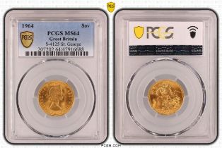 1964 Gold Sovereign PCGS MS64