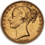 1862 Gold Sovereign Very fine, lightly cleaned