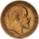 1905 Gold Half-Sovereign Good very fine