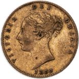 1859 Gold Half-Sovereign Good fine