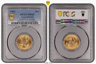 1963 Gold Sovereign PCGS MS65