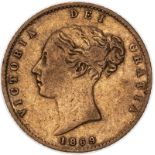 1869 Gold Half-Sovereign Good fine