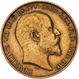 1909 Gold Half-Sovereign Very fine