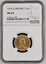 1976 Gold Sovereign NGC MS 64