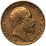 1910 Gold Half-Sovereign Very fine