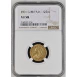 1901 Gold Half-Sovereign NGC AU 58