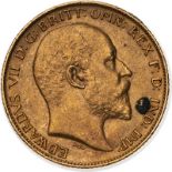 1908 Gold Half-Sovereign Good very fine