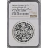2023 Silver 5 Pounds (2 oz.) Petition Crown Quartered Arms Proof NGC PF 69 ULTRA CAMEO