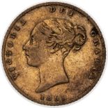 1851 Gold Half-Sovereign Good fine