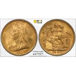 1897 S Gold Sovereign PCGS MS63