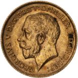 1912 Gold Half-Sovereign About extremely fine