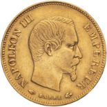 France Napoleon III 1857 A Gold 10 Francs About very fine
