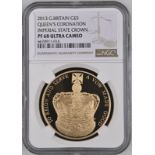 2013 Gold 5 Pounds (Crown) Coronation Anniversary Proof NGC PF 68 ULTRA CAMEO