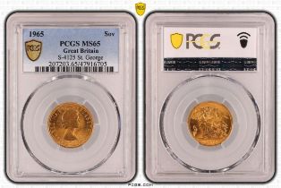 1965 Gold Sovereign PCGS MS65