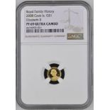 Cook Islands Elizabeth II 2008 Gold 1 Dollar History of the Royal Family Single Finest NGC PF 69 ULT