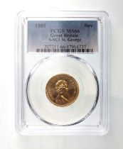 1980 Gold Sovereign PCGS MS66