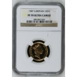 1987 Gold Sovereign Proof NGC PF 70 ULTRA CAMEO