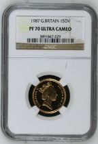 1987 Gold Sovereign Proof NGC PF 70 ULTRA CAMEO