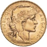 France Third Republic 1914 Gold 20 Francs UNC