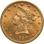 United States 1899 Gold 10 Dollars Extremely fine