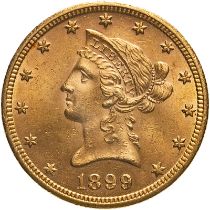 United States 1899 Gold 10 Dollars Extremely fine