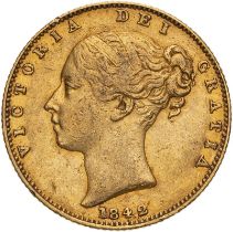 1842 Gold Sovereign Closed 2 About very fine