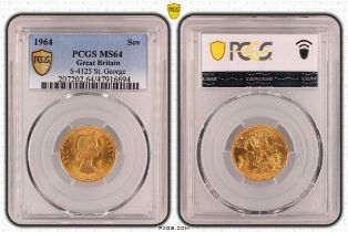 1964 Gold Sovereign PCGS MS64