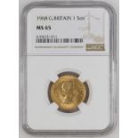 1968 Gold Sovereign NGC MS 65