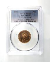 1981 Gold Sovereign PCGS MS66