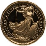 1995 Gold 10 Pounds (1/10 oz.) Britannia Proof Box & COA