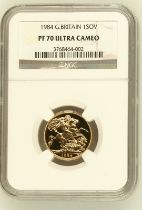 1984 Gold Sovereign Proof NGC PF 70 ULTRA CAMEO
