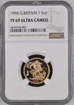 1996 Gold Sovereign Proof NGC PF 69 ULTRA CAMEO