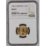 1962 Gold Sovereign NGC MS 65