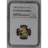 1983 Gold Sovereign Proof NGC PF 70 ULTRA CAMEO