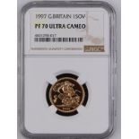 1997 Gold Sovereign Proof NGC PF 70 ULTRA CAMEO
